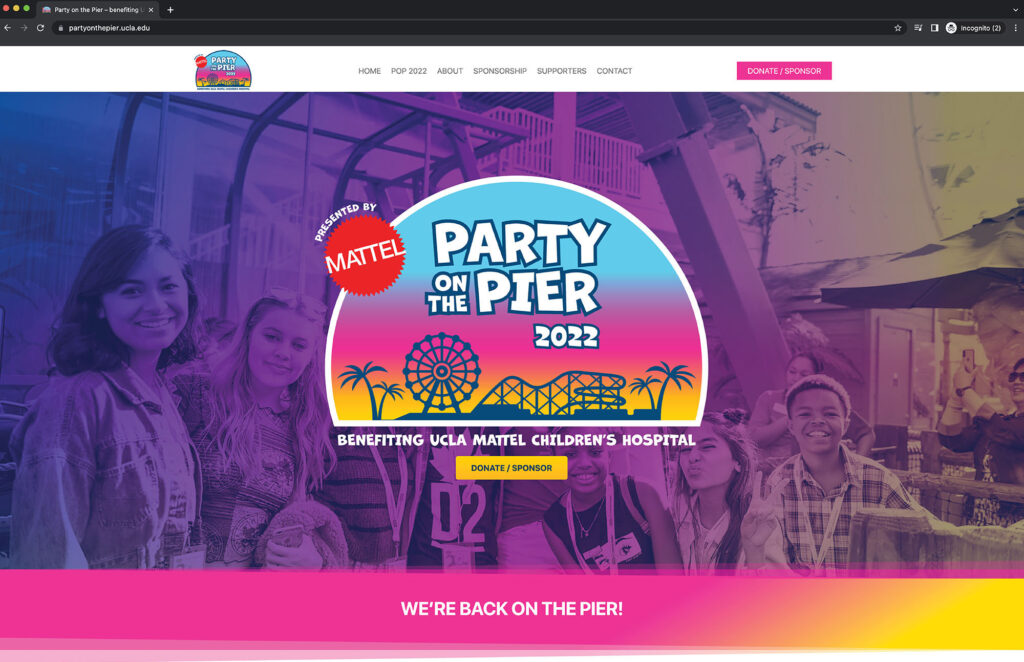 Party on the Pier Website GollySamantha